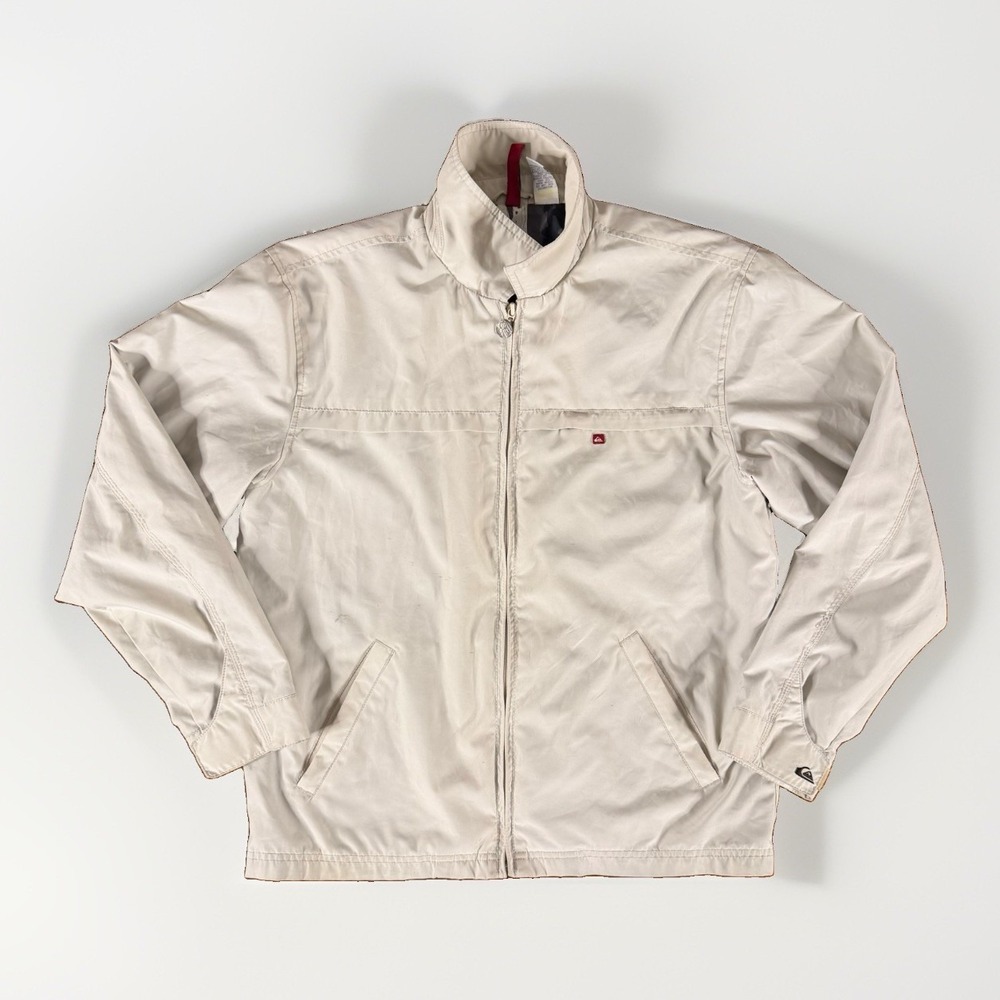 Vintage Quiksilver Minimalist Cotton-blend Zip-up Jacket Men's Size Medium